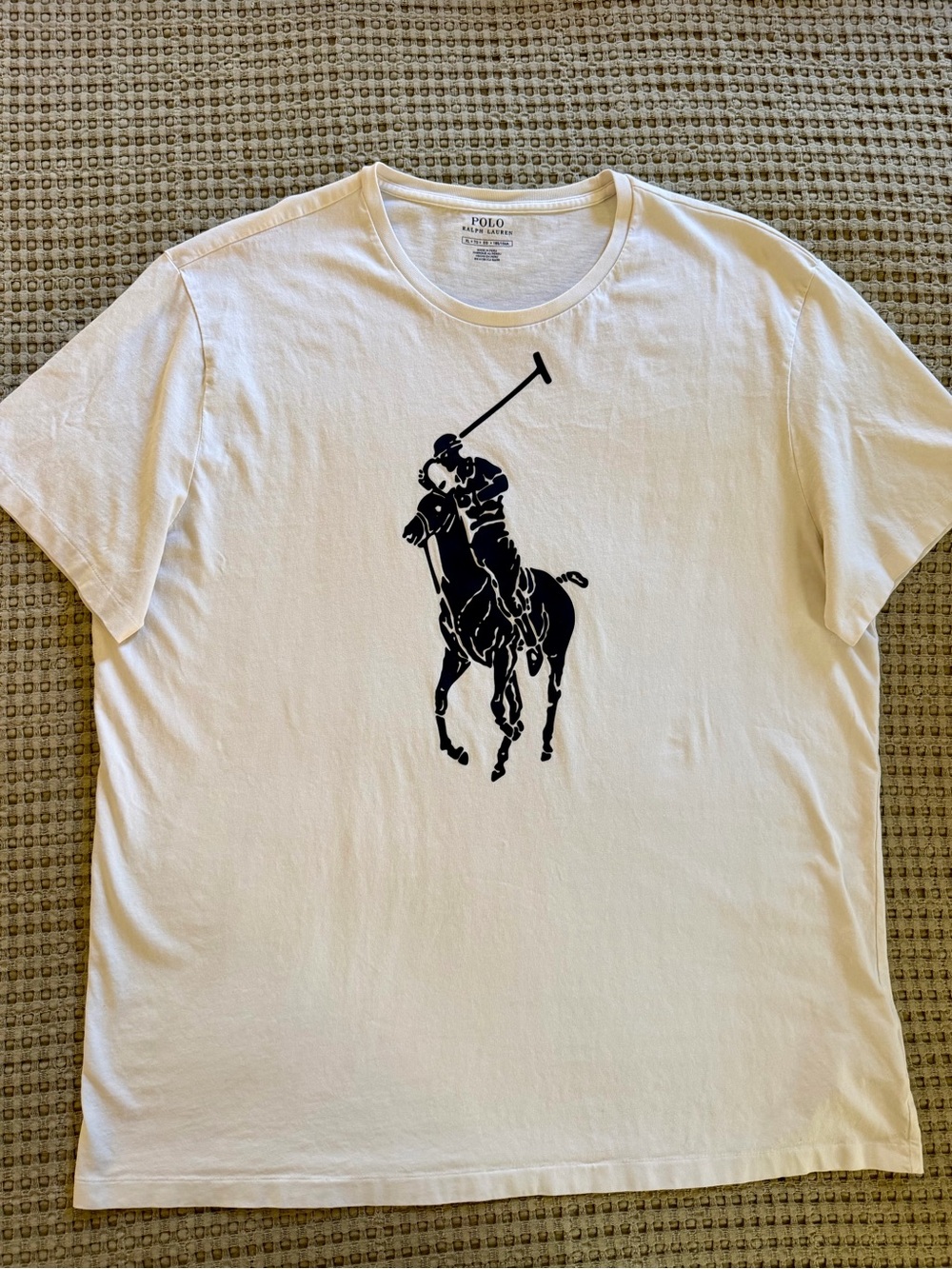 Polo by Ralph Lauren White Big Pony Polo Player Navy Graphic Size XL